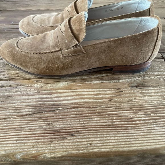Men’s Lucchese Tan Suede Loafers Slip-Ons main image 7